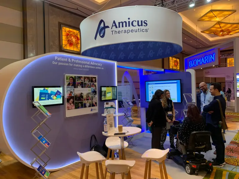 Amicus Therapeutics exhibition stand designed and built by Ephology — photo 1